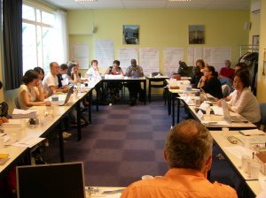 Les participants de la table ronde sur la recherche dans le mouvement Freinet